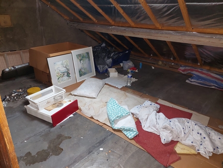 Salon avant débarrassage - encombré